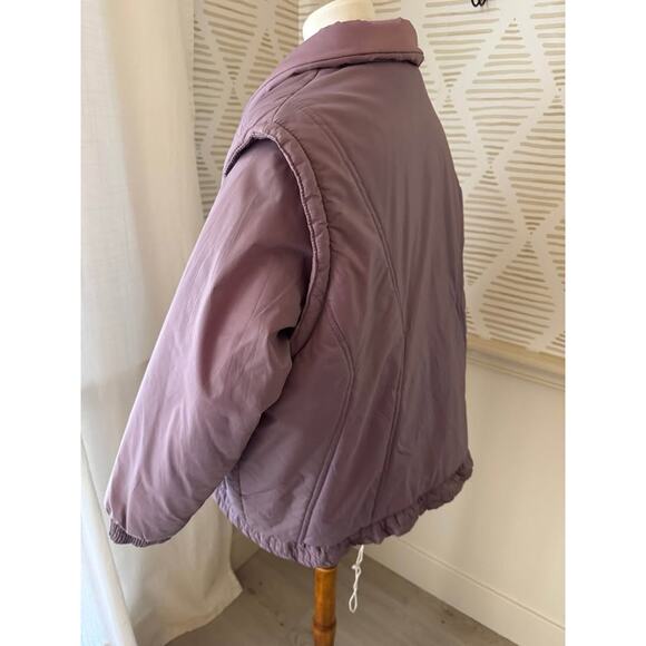 Current Seen Large/XL Vintage Quilted Convertible Puffer Jacket Coat Vest - Picture 5 of 10